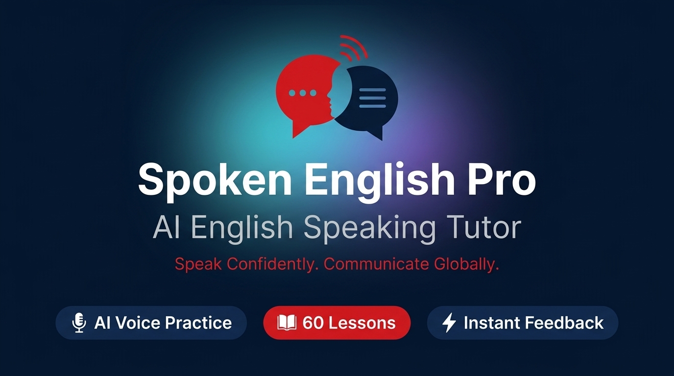 Spoken English Pro app feature graphic